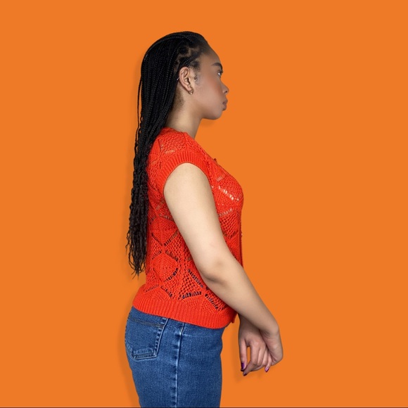 Button Up Open Knit Sweater - Picture 3 of 4